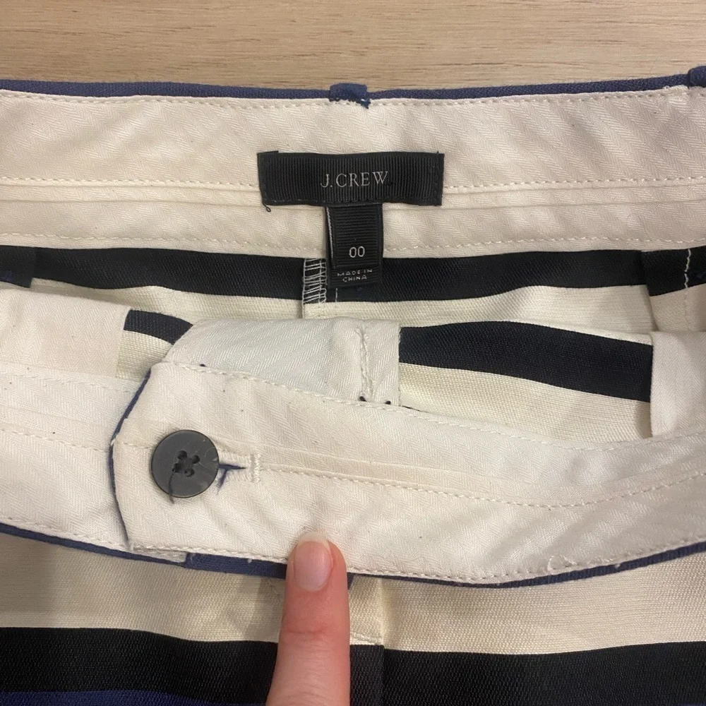 J. Crew Striped Twill Mini‎ Skirt Preppy Classic Multicolor